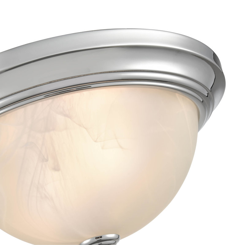 Andreyah Glass Flush Mount, Chrome, 5.5'' H x 13'' W x 13'' D