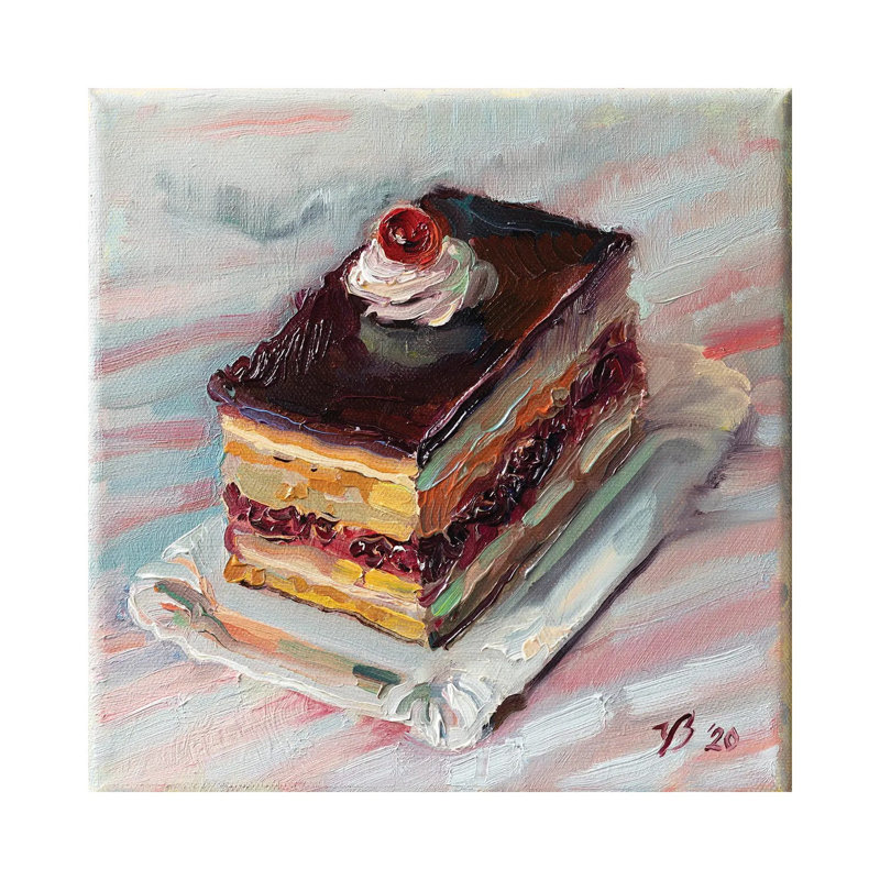 Cherry Pie 1 Piece Wrapped Canvas Painting, 66.04 cm H x 66.04 cm W x 1.91 cm D