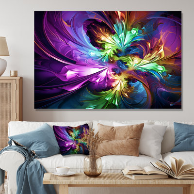 Mauve et vert fractal Fusion II - impression d'art mural fractal