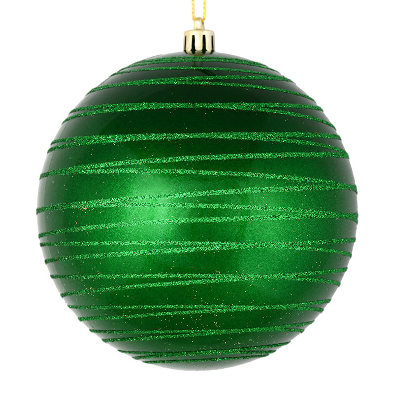 Ornement boule de bonbon, Vert