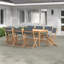 Lilith 8 - Person Acacia Solid Wood Patio Dining Set Extendable and Umbrella Hole Included Rectangular Table