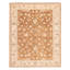 Tapis brun / crème en laine noué à la main de conception unique 9 pi 2 po x 11 pi 4 po New Age Chobi