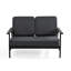 Causeuse d'extérieur en teck massif avec coussin et accoudoirs-605673265-605673263
