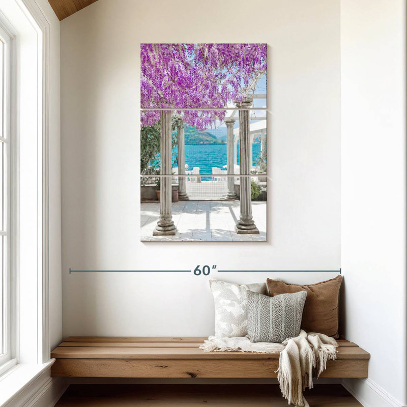 Lilie Wisteria Flowers And Columns, 45" H x 28" W