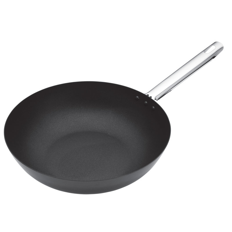 MasterClass Carbon Steel Wok, 30 cm