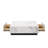 Fritzy Square Coffee Table In White Engineered Stone