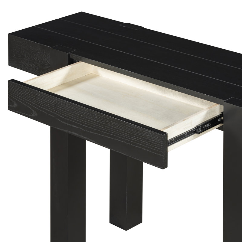 Console Black Rustic Minimalist, Noir