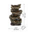 Zinn Hand Crafted Weather Resistant Waterfall Fountain with Light