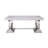 Edd Rectangular Dining Table in White and Mirrored Silver