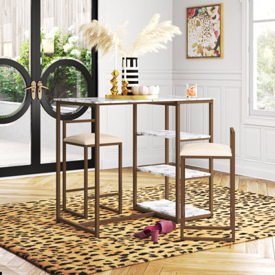 Yves Dining Set with 2 Chairs