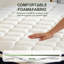 Matelas à ressorts hybride 12 po - Ressorts ensachés individuellement avec des couches de mousse confortables, respirantes et de soutien pour un sommeil réparateur-130199439