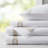 Signature Hem Grey Croscill 300TC 100% Cotton Sateen 4-Piece King Sheet Set-86602330-86602329