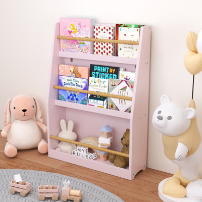Étagère à livres à 3 niveaux, support à livres pour enfants, aide à organiser les chambres, les salles de jeux et les salles de classe