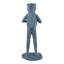 Statue d'extérieur littéral grenouille pour jardin - statue fantaisiste pour lecture de patio ou de jardin - 18 po, gris et brun