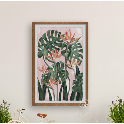 Crane-Like Flowers by Parvez Taj - Picture Frame Painting Print on Paper
