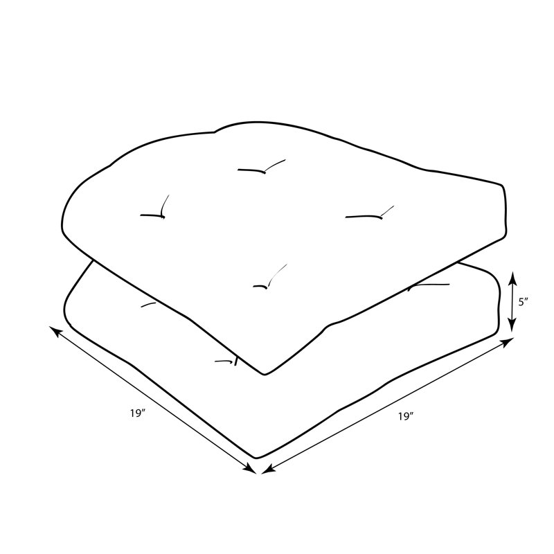 Lylah Outdoor 5'' Rocking Chair Cushion, Matte
