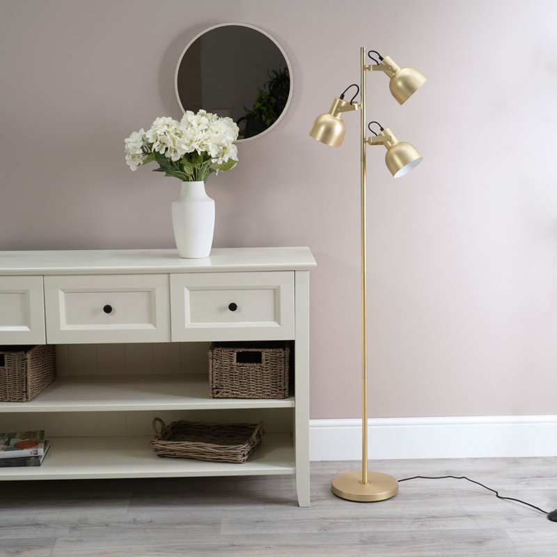 Abdija 162cm Traditional Floor Lamp, No, Gold