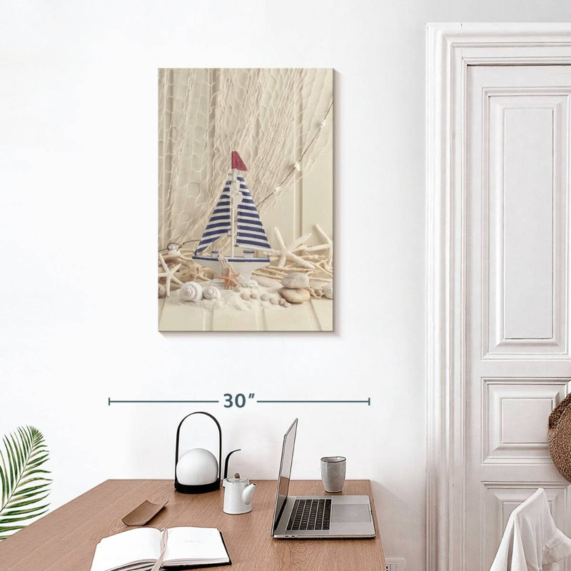 Aletra décor et voilier, H 30 po x l 20 po