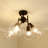 Manderly Glass Semi Flush Mount-95376512