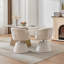 Tabouret de bar pivotant à 360 ° à hauteur réglable, chaise de salle à manger ronde rembourrée en chenille moderne, fauteuil de meuble-lavabo ergonomique pour chambre à coucher, îlot de cuisine et pub, paquet simple, couleur crème et beige