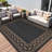 Large Waterproof Outdoor Rug Reversible Polypropylene Patio Carpet, Easy Clean, All-Weather, UV Protected, Non-Slip, Modern Boho Mat-142009349-142009348