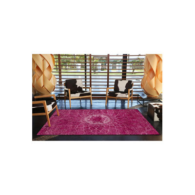Tapis rose lavable à la machine