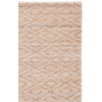 North Adams Natural Fiber Flat Weave Jute/Cotton Geometric Rug in Beige
