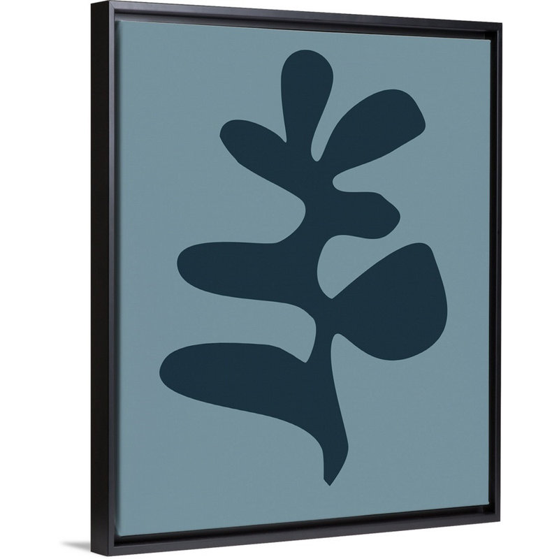 Art encadré pour enfants corail iii, Cadre pour toile flottant noir, H 30 po x l 24 po x P 1,2 po