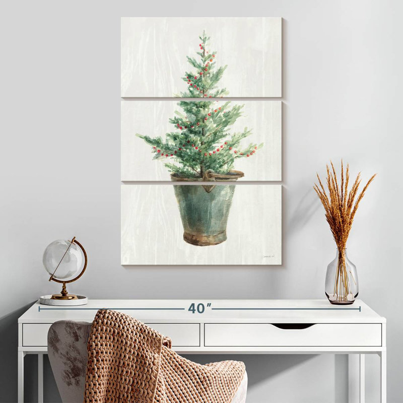 Arbre de Noël blanc et lumineux I, H 32 po x l 20 po