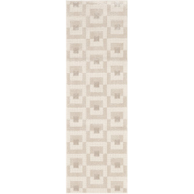 Ebern Designs Reimann Ivory Beige Modern Indoor Rug