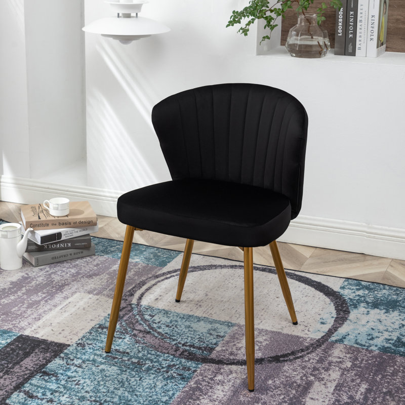 Rawl Upholstered Accent Chair, Black Polyester