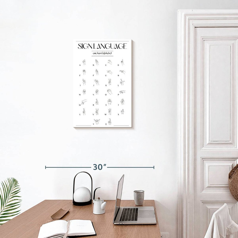 Keiri Sign Language Chart, 24" H x 16" W