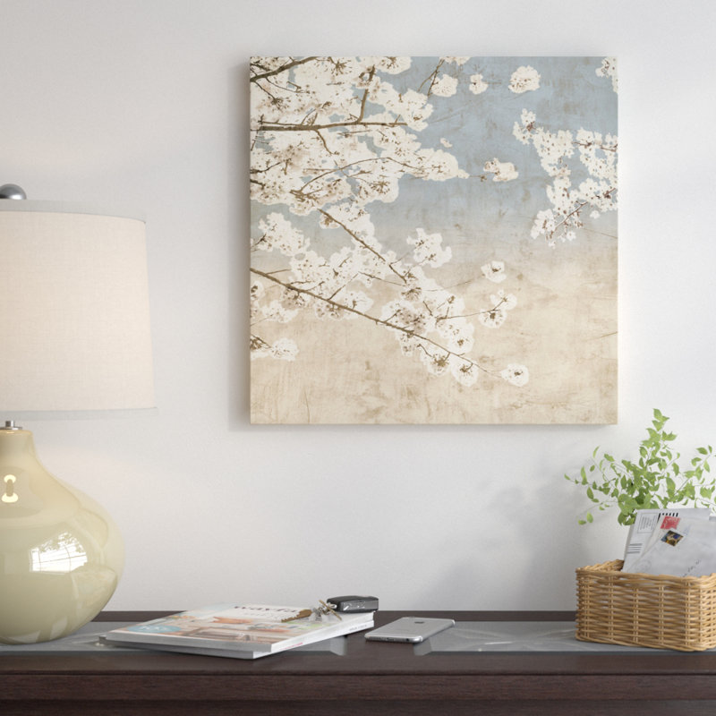 «Cherry Blossoms II» par John Seba - Estampe numérique sur toile tendue avec châssis, H 18 po x l 18 po x P 1,5 po