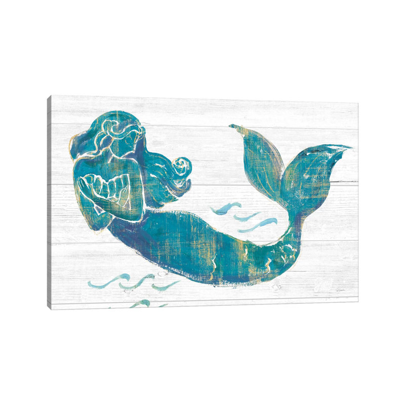On The Waves II Light Plank by Sue Schlabach - Wrapped Canvas Print, 20.32 cm H x 30.48 cm W