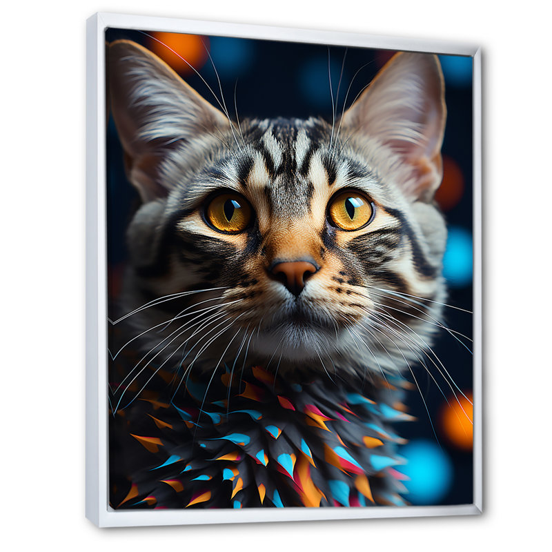 Impression sur toile American Shorthair Harmony Cat II - Cat, H 32 po x l 16 po x P 1 po, Cadre flottant blanc
