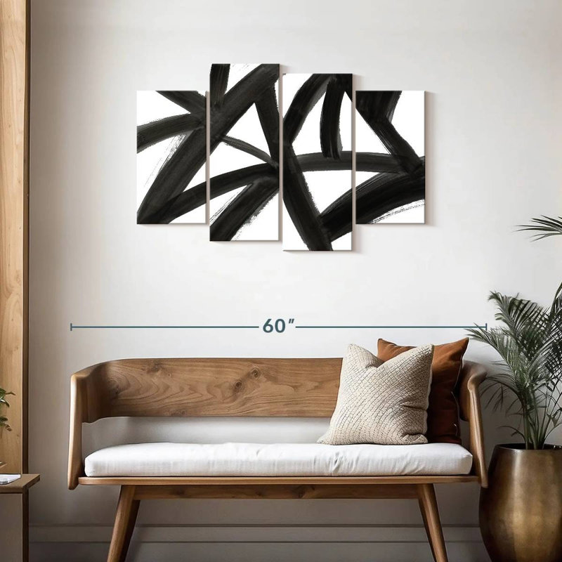 Avery Black Roads Abstract, 27" H x 43" W