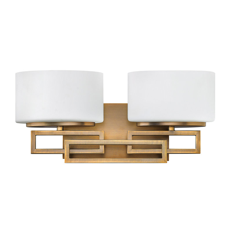 Éclairage pour salle de bain 2 lumières Lanza, Bronze brossé, Halogène