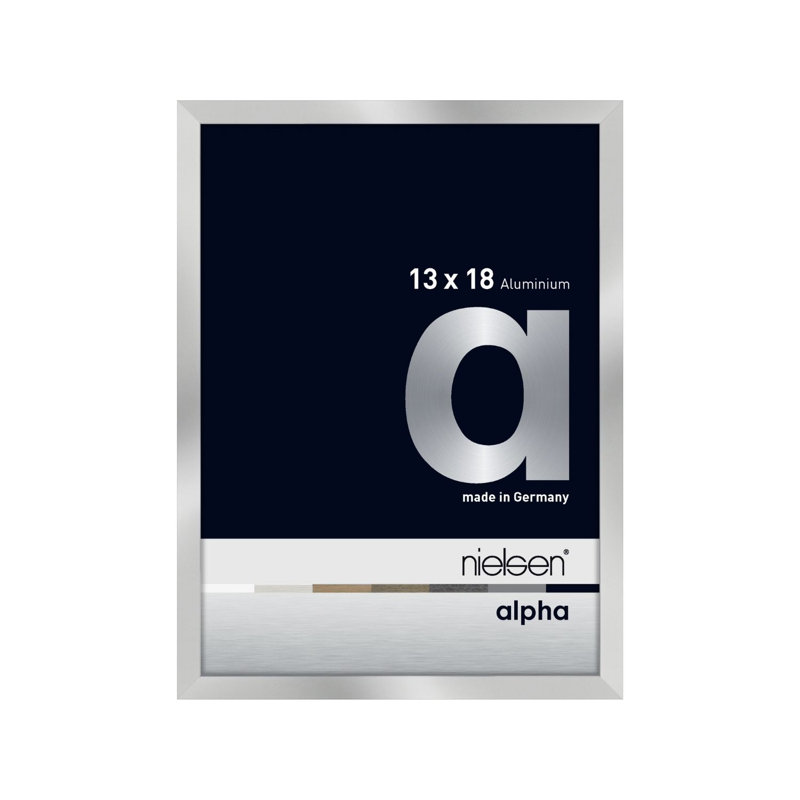 nielsen Alpha Aluminium Picture Frame, Silver, 13cm W x 18cm H