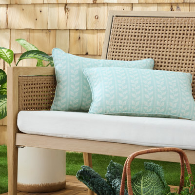 MARTHA STEWART Vineyard Vines Indoor Outdoor Lumbar Pillow 2-Pack Set, 18"