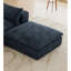 Nuage avec tissu velours côtelé bleu, siège profond, conception à deux couches, coussin amovible, aucun assemblage pour la chambre à coucher. Siège rembourré en plumes, confort luxueux, agencement modulaire flexible, doux-1507597487