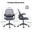 Mid Back Mesh Office Chair with Flip-Up Arms, Ergonomic Task Chair for Home Office-1516532350
