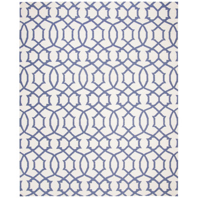 Tapis géométrique en laine tissé à la main Amelah