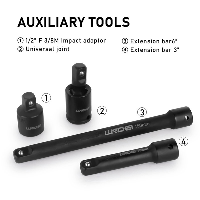 3/8" 48pcs Drive Impact Socket Set