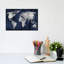 The World - Silver On Blue by Russell Brennan - Print on Canvas-101336052-42161316