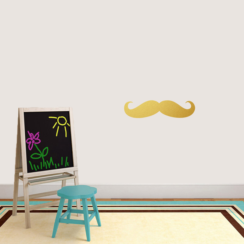 Décalcomanie murale mustache Milbrandt, Or