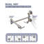 ARCORA Single Hole Two Attachment Brass Wall Mounted Pot Filler Kitchen Faucet with Double-Handle-95127360
