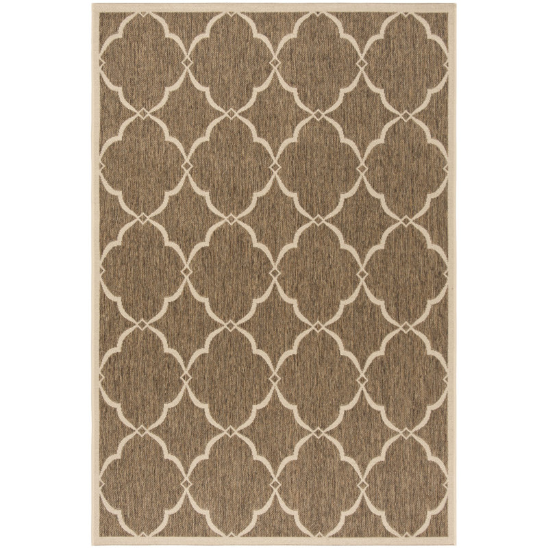 Miesha Performance Abstract Indoor/Outdoor Area Rug, Rectangle 5'3" x 7'6"