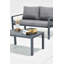 Ensemble de patio en aluminium 4 pièces Sicilia Gray - Durable et élégant