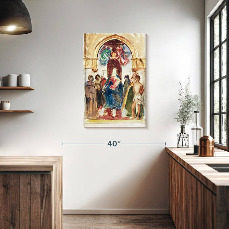 Adella, Madone et enfant et saints, 1895 à 1915, H 36 po x l 24 po