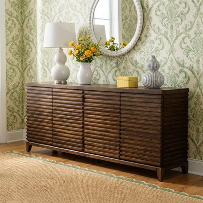 Buffet en bois d'acacia massif de 82 po de largeur Myra